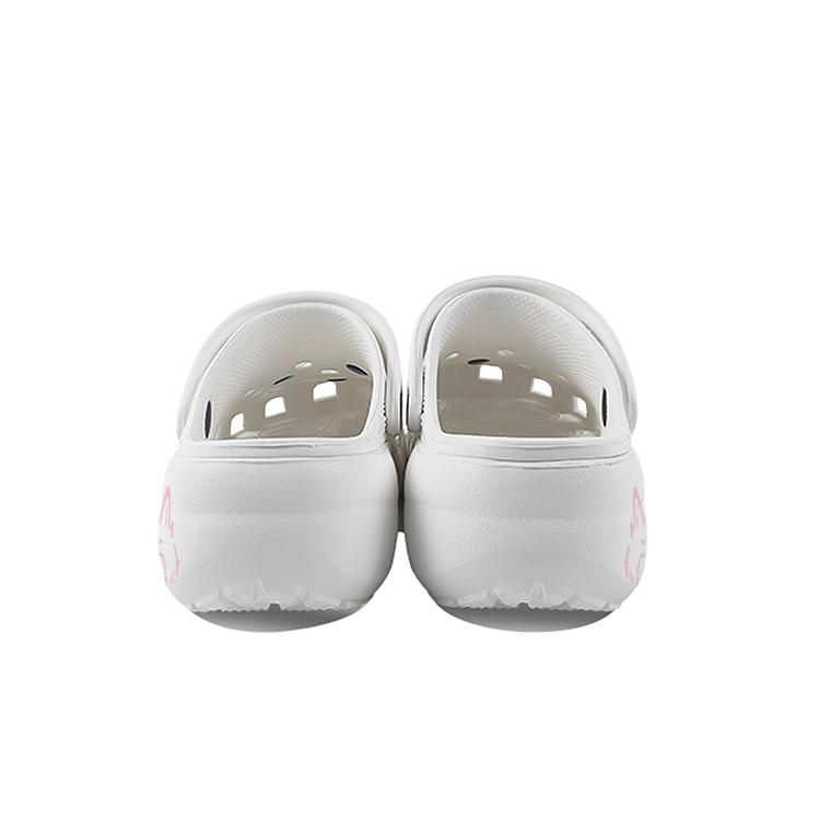 Crocs Classic Platform Clog EVA Big Eyed Cat Little Fresh Cute Cat Versatile Niche Campus Style Hole Shoes Unisex White