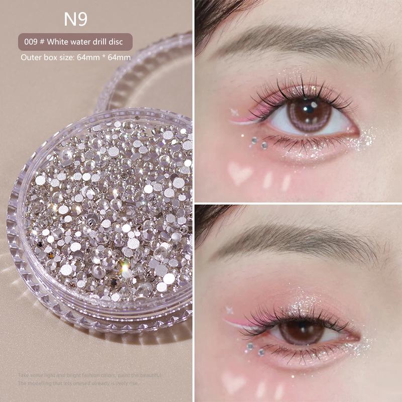 1Box Eyes Face Makeup Facial Decoration Patch Butterfly Diamond Pearl Adhesive Rhinestone Glitter Sequin Diy Nail Art Decoration