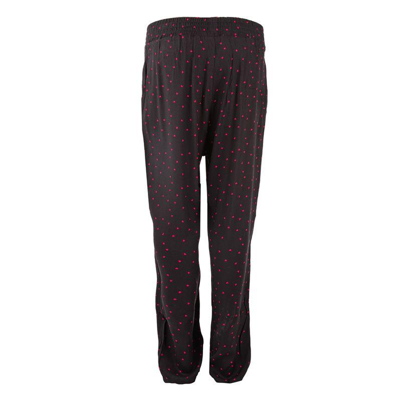 Pantalon fluide noir coeurs rouges Femme MANOUKIAN