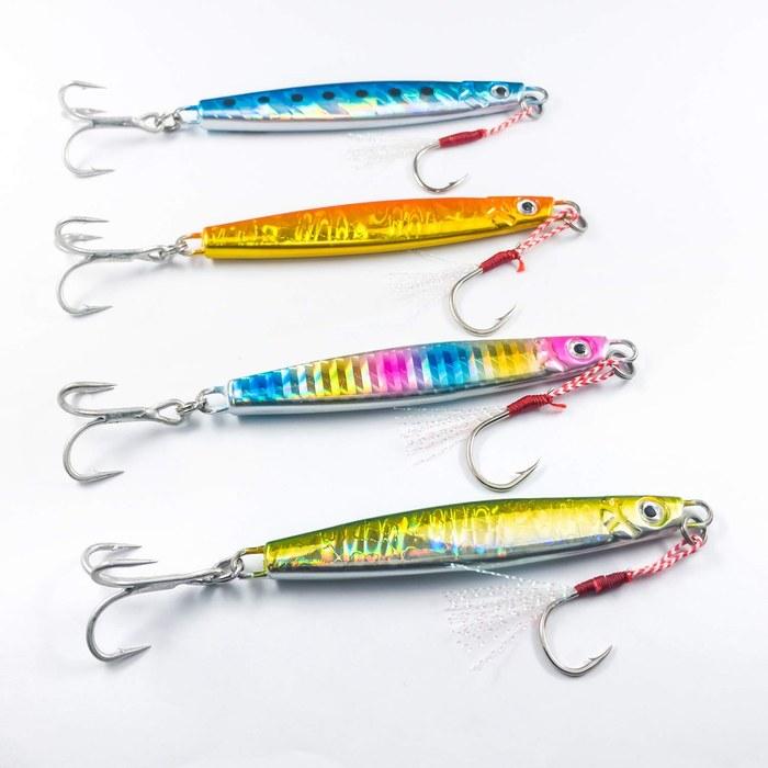 Orurudo Metal Jig F B Set 4 Colors 11.9cm 100g with Assist Hooks Silver Hooks qb100143b05n0 B Set (4 Colors)