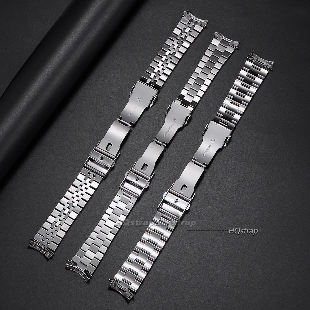 Solidna Stalowa Bransoleta do Zegarka Seiko Luksusowa z Zakrzywionym Końcem Pasek do Zegarka Oyster 20mm 22mm Pasek do Zegarka Jubilee Akcesorium