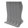 YUEDGE Compression Running and Sports Sizes 5 Pairs Men's Socks, High-Knee Socks, Gray, Socks, 25-27cm,