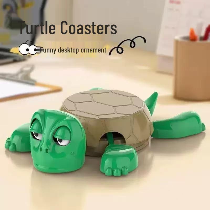 

Creative Funny Turtle Cup Holder with Pressable Staring Eyes зелёный