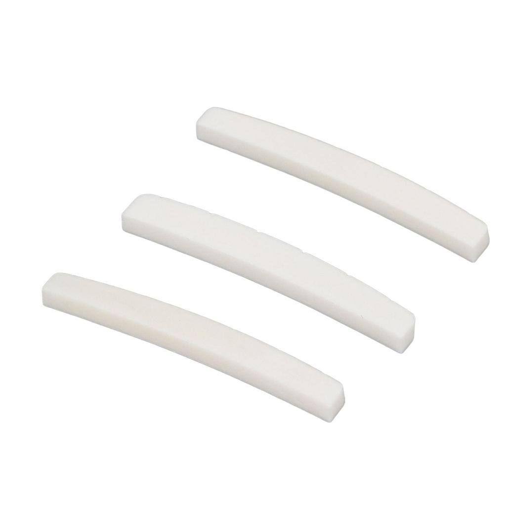 3PCS Electric Guitar Nut 6 Strings Electric Guitar Arc Preslotted Bone Replacement