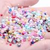 9mm Flat-back Half-round Pearl Beads - 100 Pcs for DIY Phone Case Decoration