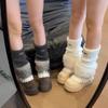 Popular cold-proof snow boots new winter velvet thickened large cotton shoes thick-soled heightening cotton shoes
