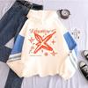 2024 Harajuku Style Rose Print Colorblock Hoodie for Women - Autumn/Winter Long Sleeve Sweatshirt