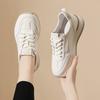 Leather board shoes lightweight sneakers women's new spring and autumn versatile little white shoes platform casual ladies dad