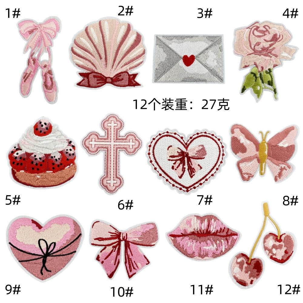 Love Bow Clothing Accessories Decorative Embroidery Cloth Sticker Accessories Patch Sticker Sweet Brooch Bag Sticker