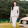 Troloman Women's Chinese Style Blazer & Skirt Set