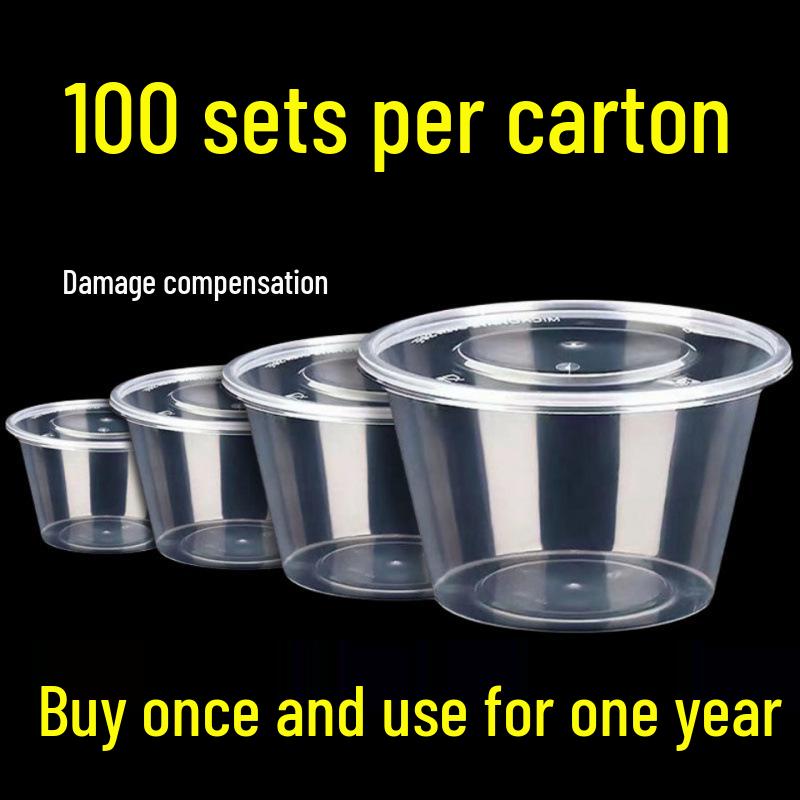 Leak-Proof Disposable Soup Container – Thick, Sealed, No-Spill Round Design.