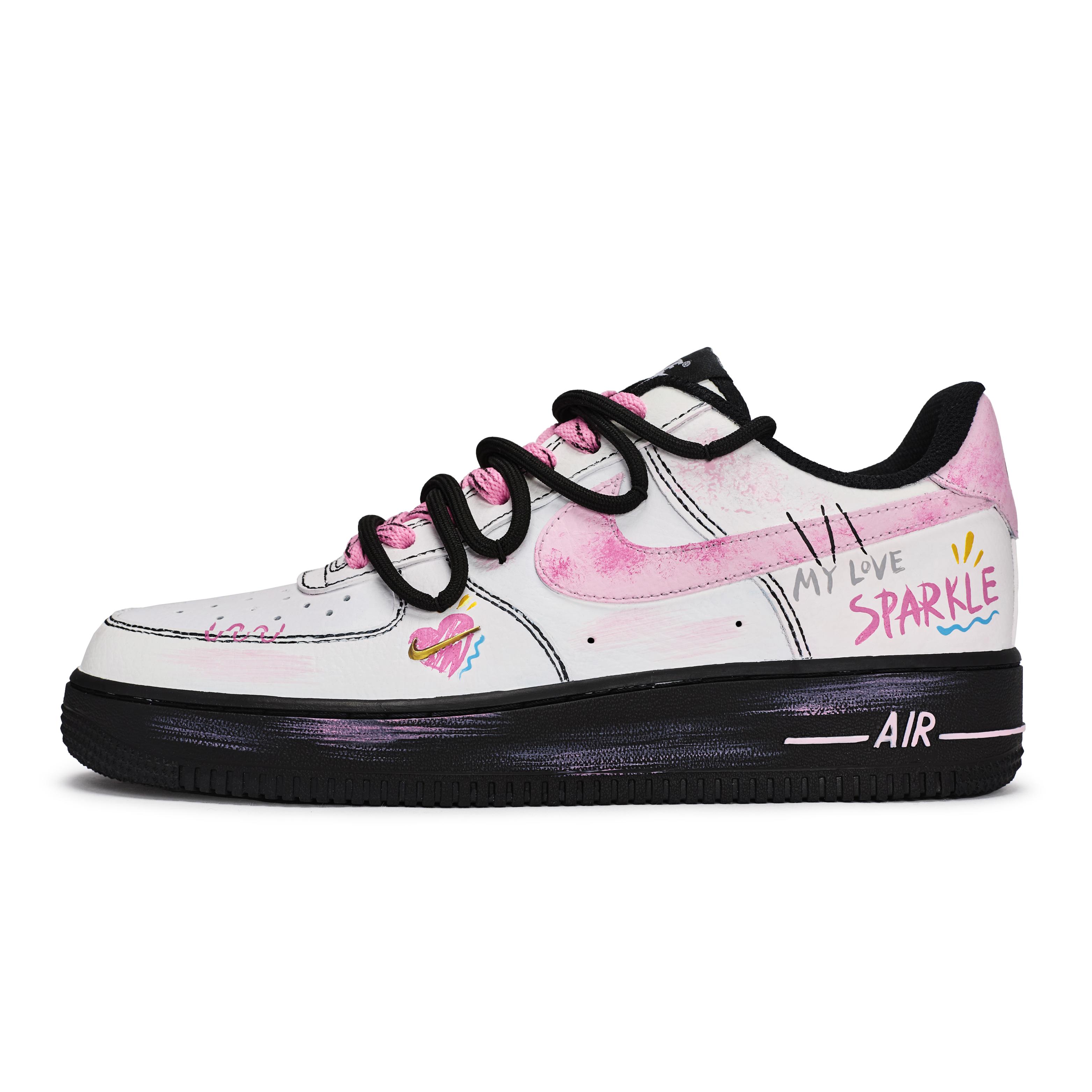 

Nike Air Force 1 811 Manufacturing, Love Sparkling Lightweight Low top Skateboard Shoes Women s Pink Blue White IB6543-101(Team80-) 36.5