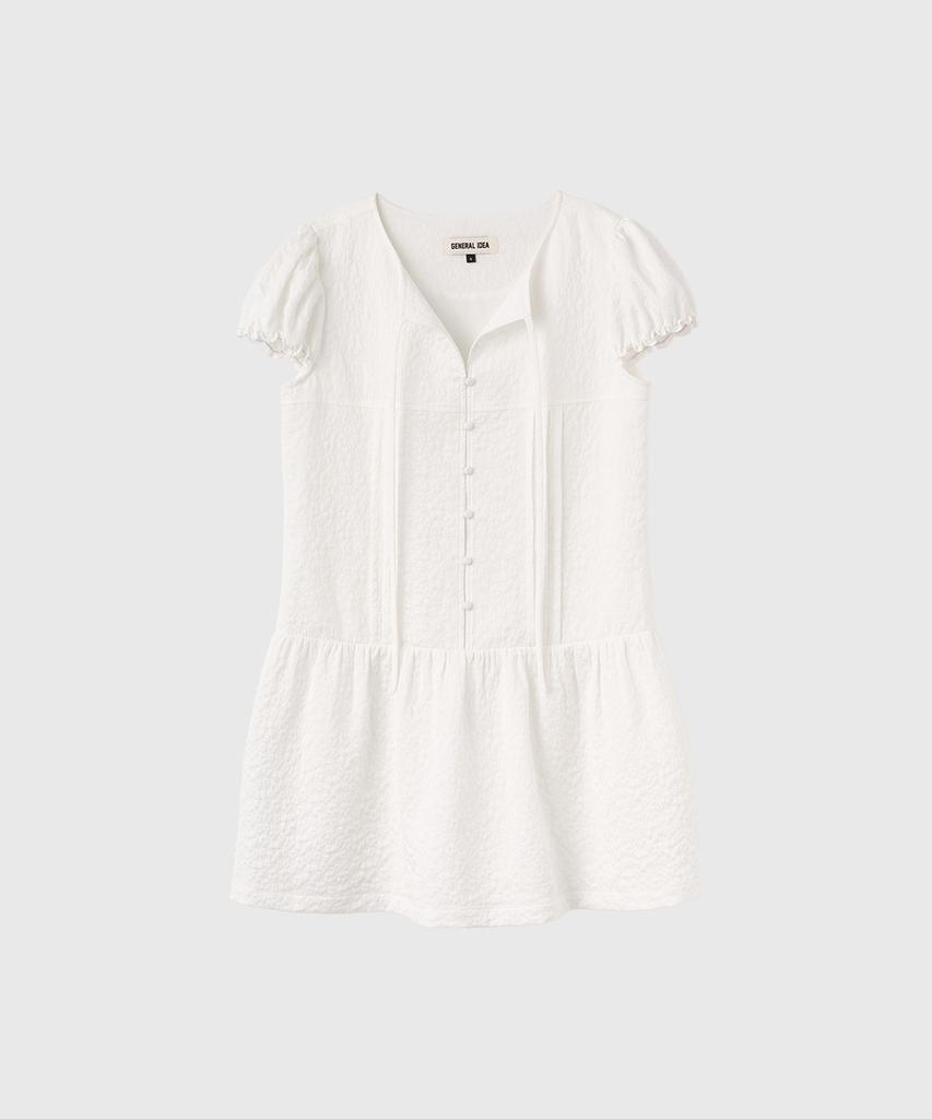 General Idea Floral Cap Sleeve Mini Dress [White] / Gf2Lop522