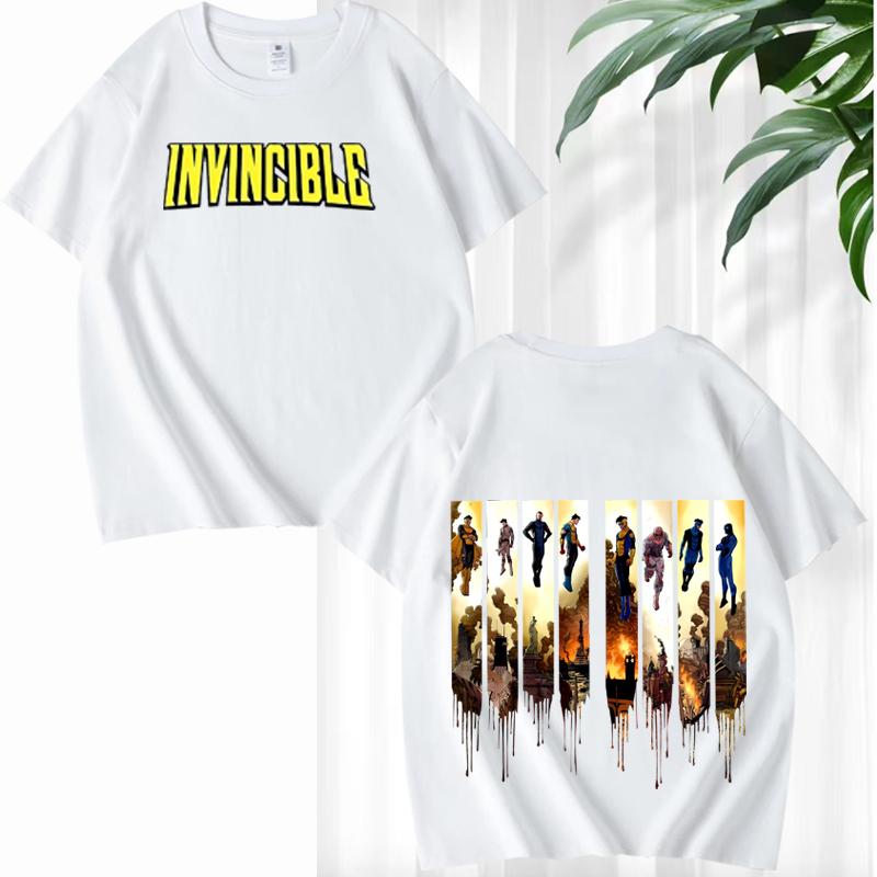 Hot sale The Invincible war Comic Art Classic T Shirt men ’s women Oversized 100% Cotton short sleeve Summer print Unisex tops