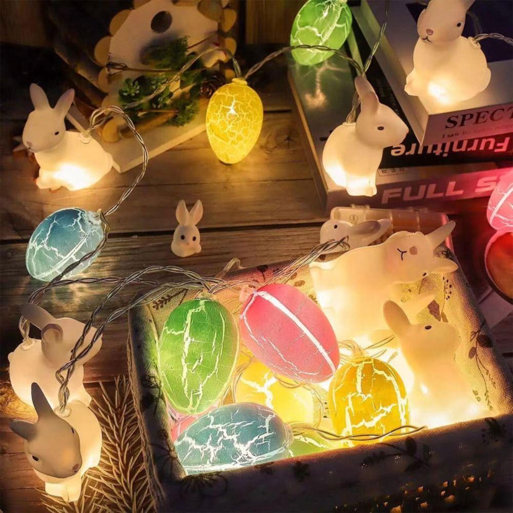 Warm White Easter String Lights LED Lighting Cracked Egg LED Light Easter Party