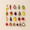Trendy Stainless Steel Fruit Pendant Earrings with Long-Lasting Color