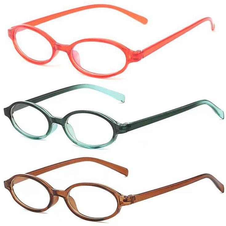 New Retro Small Frame Glasses Student Anti Blue Light Myopia Glasses Elliptical Shape Green Spicy Girl Style Near Sight Eyewear