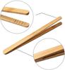 2Pcs Bamboo Tongs Natural Bamboo Wooden Food Toaster Tongs Tea Clip Bamboo Tweezers for Toast Pickles Tea Cooking Kitchen Tongs