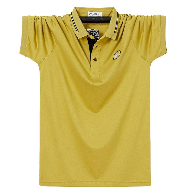 New Summer Men's Lapel Polo Shirt Plus Fat Short-sleeved T-shirt Casual Business Wear