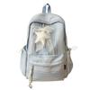 Schoolbag Striped Backpack New Cute Bow Outdoor Travel Backpack Large Capacity Leisure Junior High School Student Schoolbag