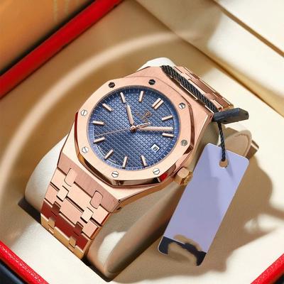 Topmarke Herrenuhr Wasserdicht Leuchtend Mode Neu Kalender Quarz Mode Elegante Uhr