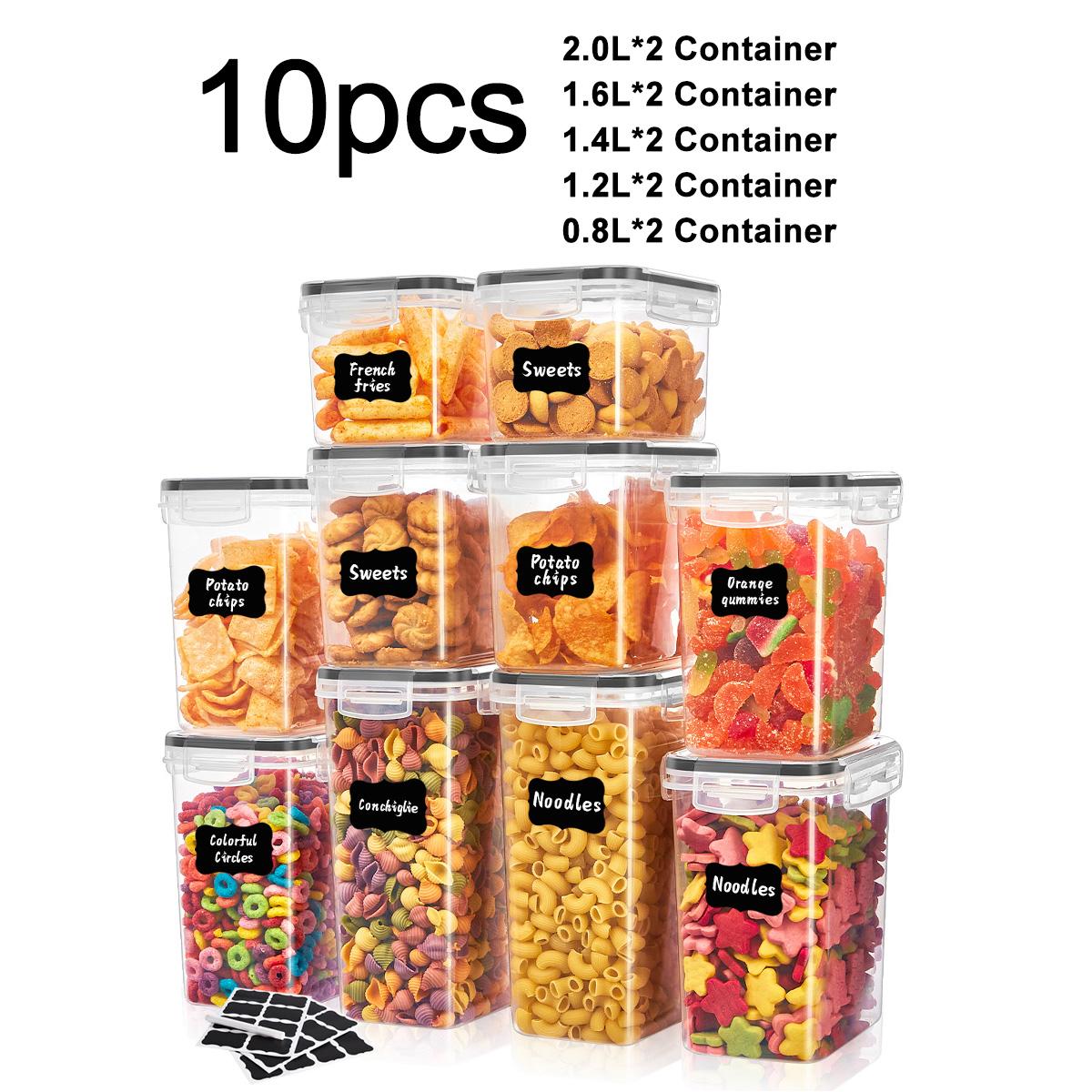 10pcs Sealed Storage Container Set Kitchen Storage Distribution Box Food Grade pp Plastic Food Storage Container 10pcs