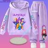 2026 New Children's Popular Anime Print Spring/Autumn Casual Hooded Sweatshirt + Sports Pants 2-Piece Set