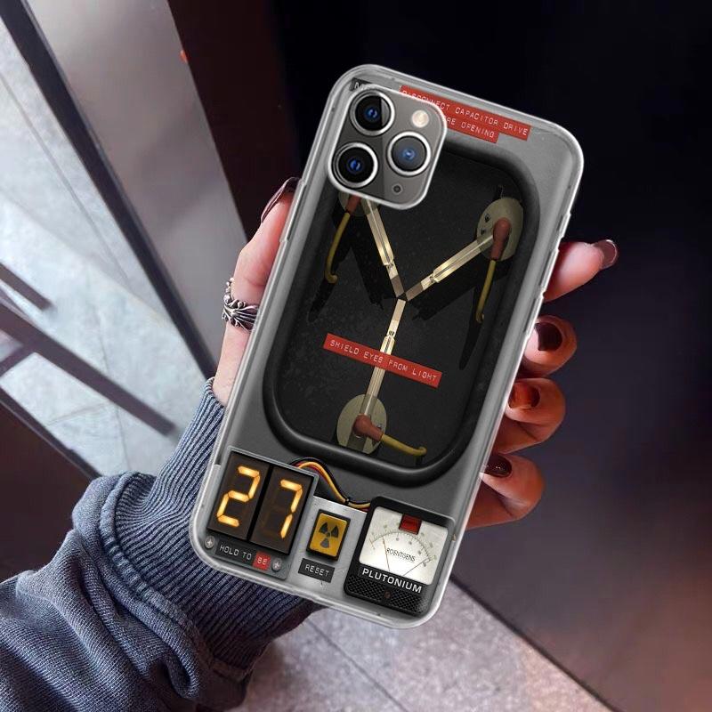 Back To The Future DeLorean Time Machine Phone Case For iPhone 17 Air 11 13 Mini 14 15 Plus 16 12 Pro Max 16E SE 7 8 Pattern Sof