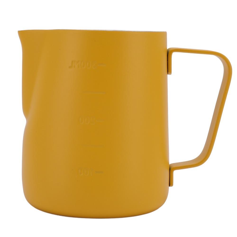 

304 Stainless Steel Milk Frothing Pitcher Yellow Delicate Control Latte Art Cup 300ML/500ML Milk Frothing Cup Coffee Making