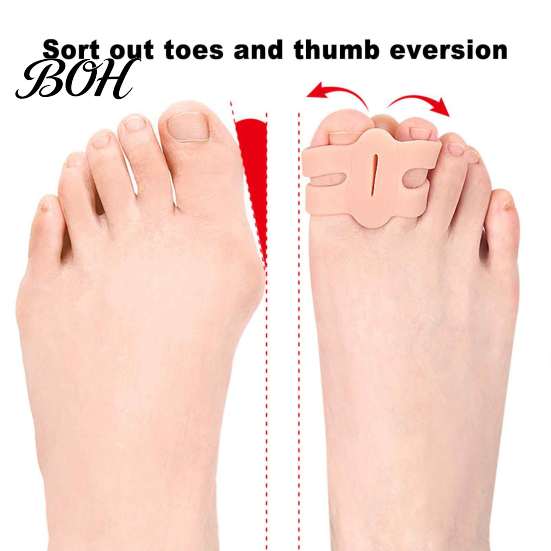 Toe Separators for Hallux Valgus 1 Pair Silicone Men Women, Breathable Double Hole Spacers Overlapping Toes And Correction, Soft SEBS Foot Cushions