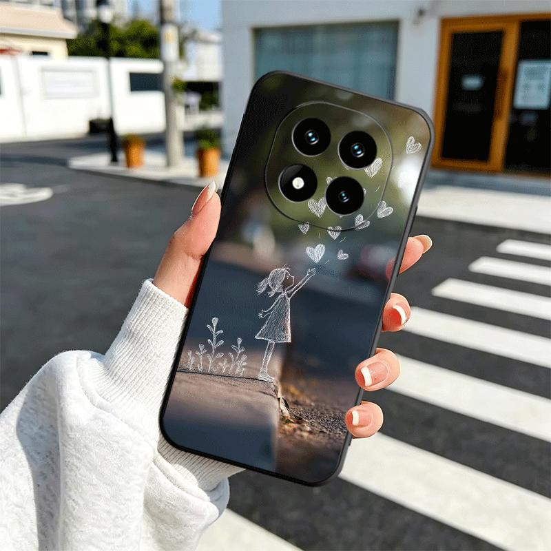 Style Peinture Enfant Mignon Naturel Coque de Téléphone Souple pour Xiaomi Redmi Note 12 13 14 15 Pro Plus 11 12S 11S 11T 10 4G Housse Noire Bac