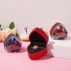 Composite Paper Heart Ring Box Acrylic Jewelry Organizer Jewelry Box Ring Display Case  Propose