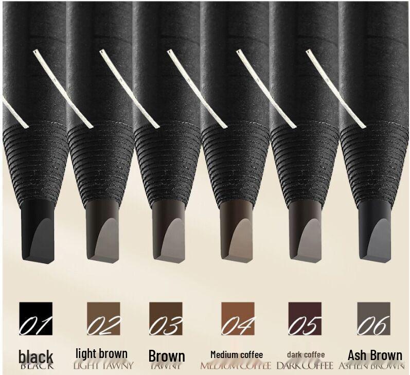 

Black Rose Flat Tip Waterproof Double-Ended Eyebrow Pencil with Brush