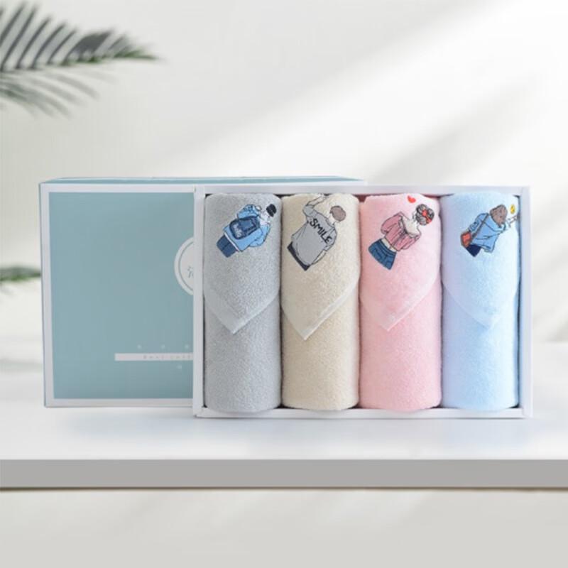 Grace Time Series Antibacterial Cotton Towel 4-Pack