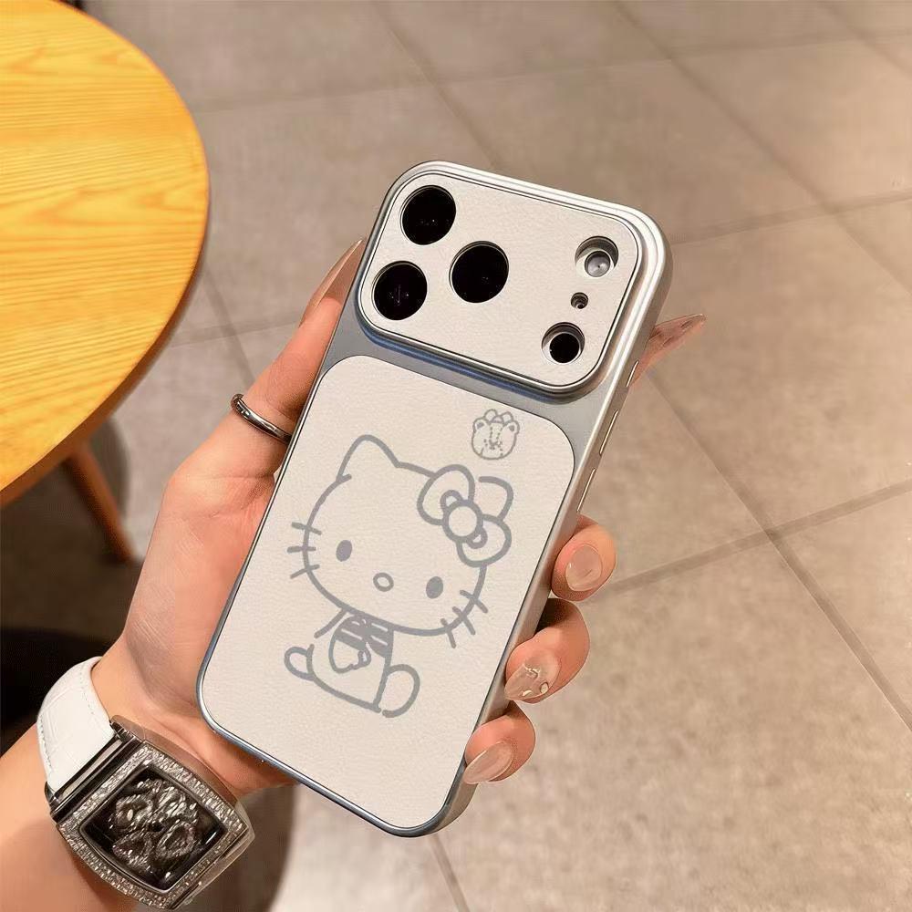 Line Kitty Skin-Like Drop-Proof Case for Apple 17 Pro Max, 16 Pro, 15, 14 Plus, and 13