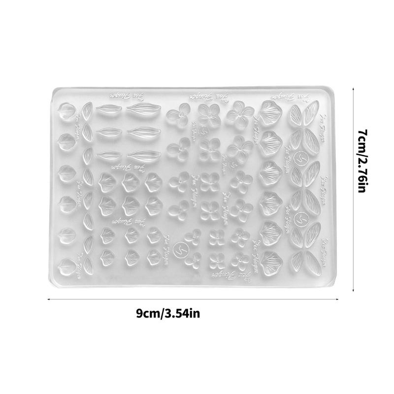 Flexible Silicone Nail Art Mold With 3D Butterfly And Leaf Embossing For Individualized Designs Thin And Washable
