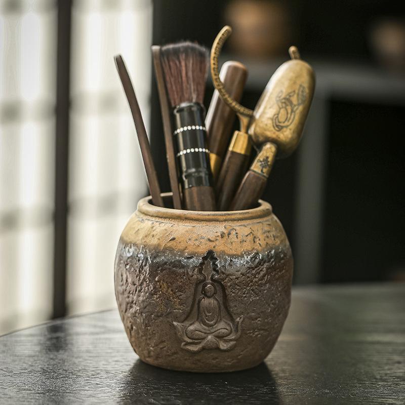 

Набор «Шесть благородных мужей» для чайной церемонии с глазурью «ржавчина» Дзен Кунг-фу Чайный набор Аксессуары Дацюань Инструменты для приготовления чая Подставка для ручек Чайный клип Подставка для чашек Style 1