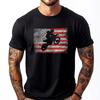 Dirt Bike Usa Flag Motocross Bikers American Flag Street Wear T Shirt Men Clothes Tops  Tees Loose