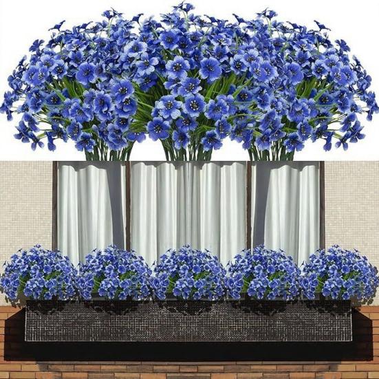 Artificial Flowers Adjustable Height Fade-Resistant Handmade Realistic Silk Petals No Watering Sunlight Floral Display Arrangement