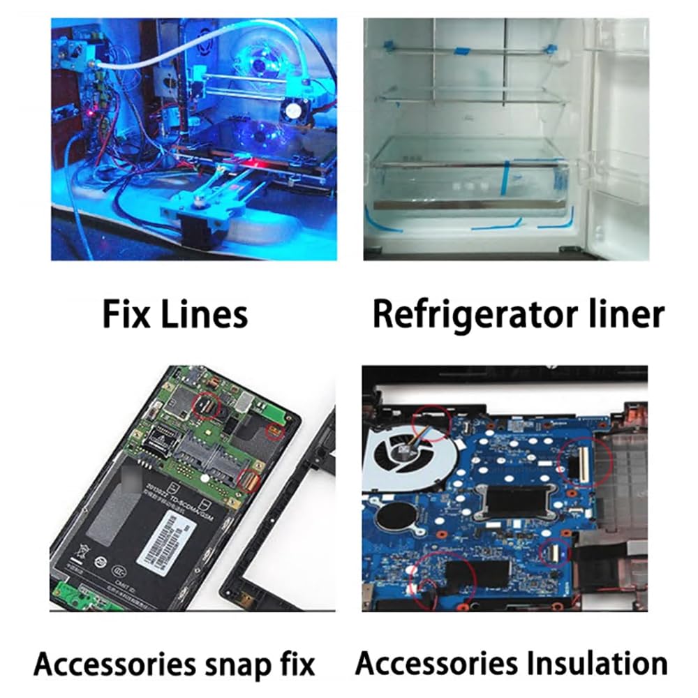 Refrigerator Tape PET Fridge Non-Residual Adhesive Tape for Fixing Drawer Refrigerator Air Conditioner Printer Fixed Tape (30mm*50M), Transparent
