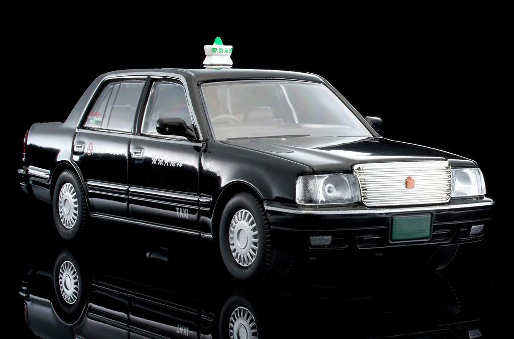 Tomica Limited Vintage Neo 1/64 Scale LV-N219a Toyota Crown Sedan Tokyo Wireless Taxi (Black) Finished Model (Product Number: 312437)