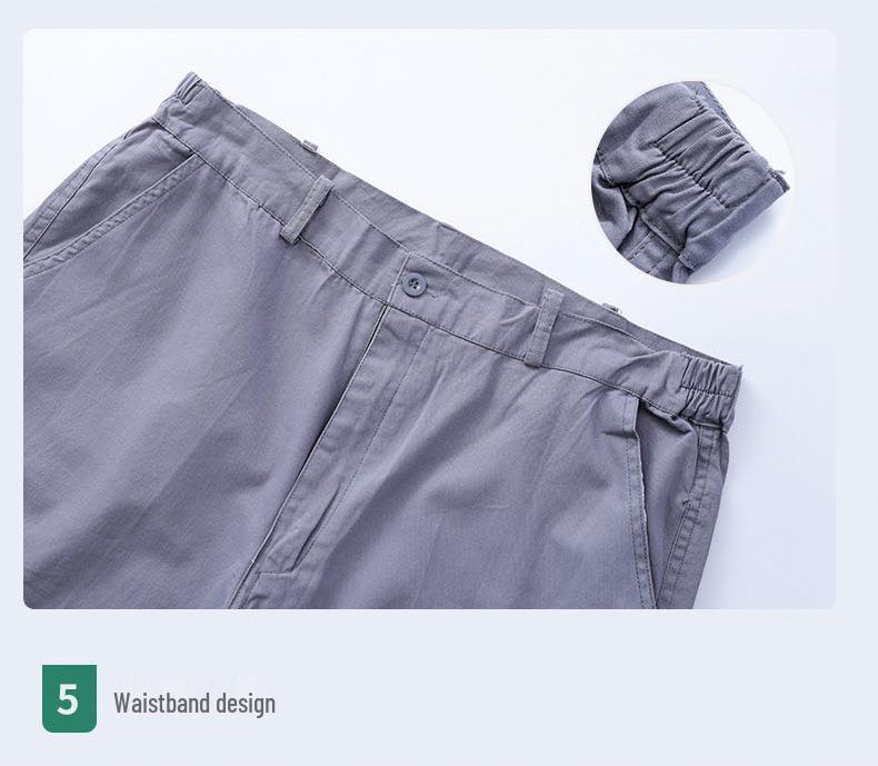 Conjunto de Roupa de Trabalho de Verão para Homem em Sarja de Algodão - Leve, Corte Solto com Design Multibolsos para Soldadores