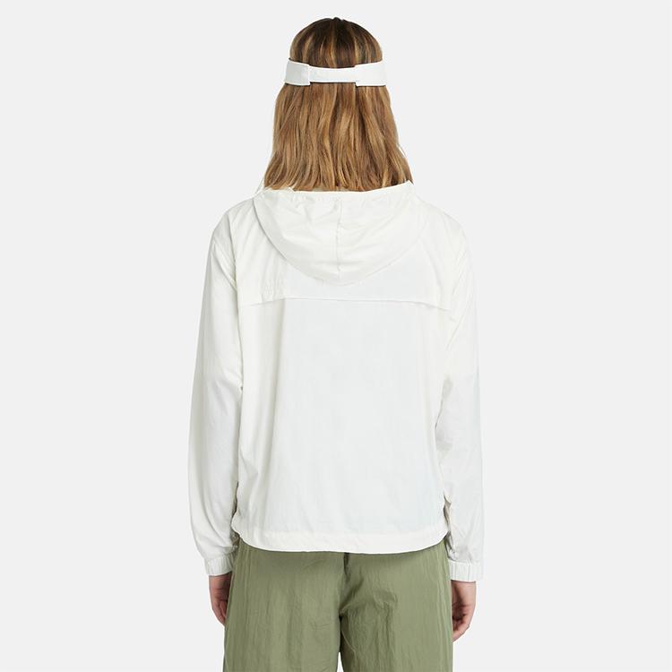 Timberland UV Protection Hooded Jacket Women Jackets Vintage-White A5PEJ-CM9