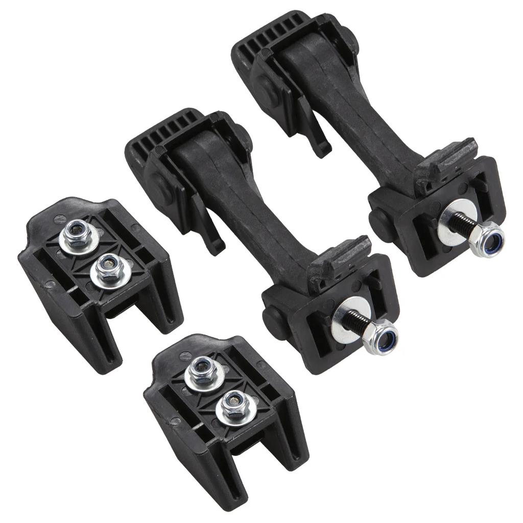2Pc Black Engine Hood Latch Catch Bracket for Jeep Wrangler JK 2007-2018 X55395653AF