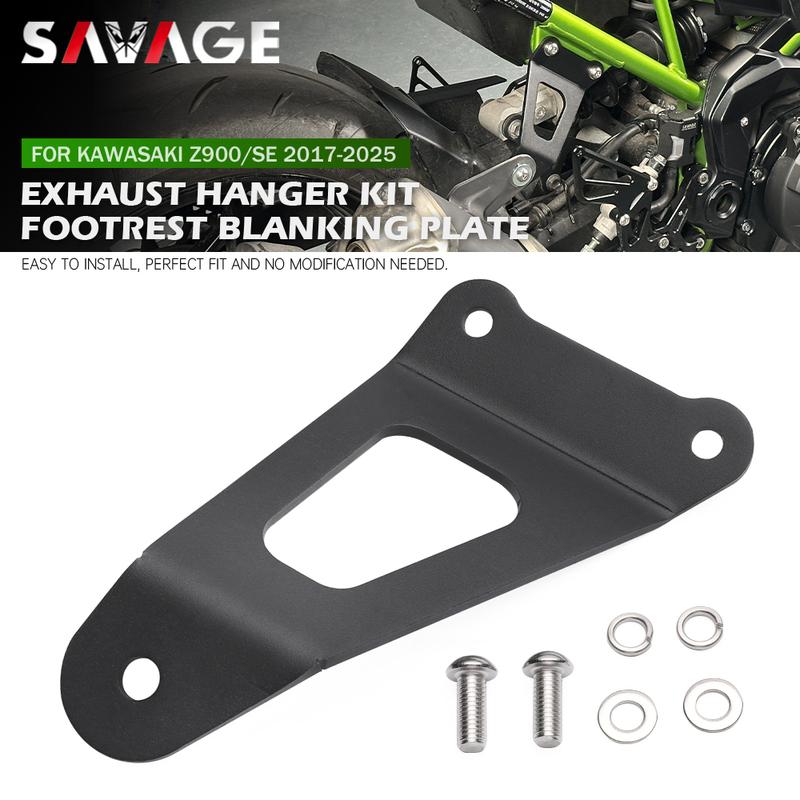 Z900/SE 2017-2026 Motorcycle Rear Footrest Blanking Plate For KAWASAKI ZR900 Z900SE Remove Foot Peg Exhaust Bracket Hanger Z 900