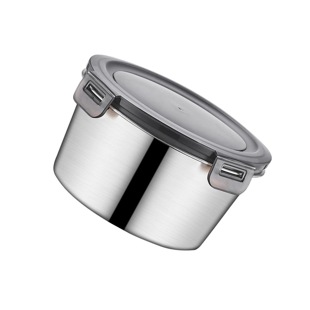 Przestronny pojemnik na żywność ze stali nierdzewnej 316, domowy lunchbox, wielofunkcyjna miska do przechowywania z przezroczystą pokrywką