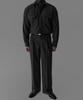 Baulopeulodeogteu Wool Double-Pleat Wide Slacks [Charcoal]