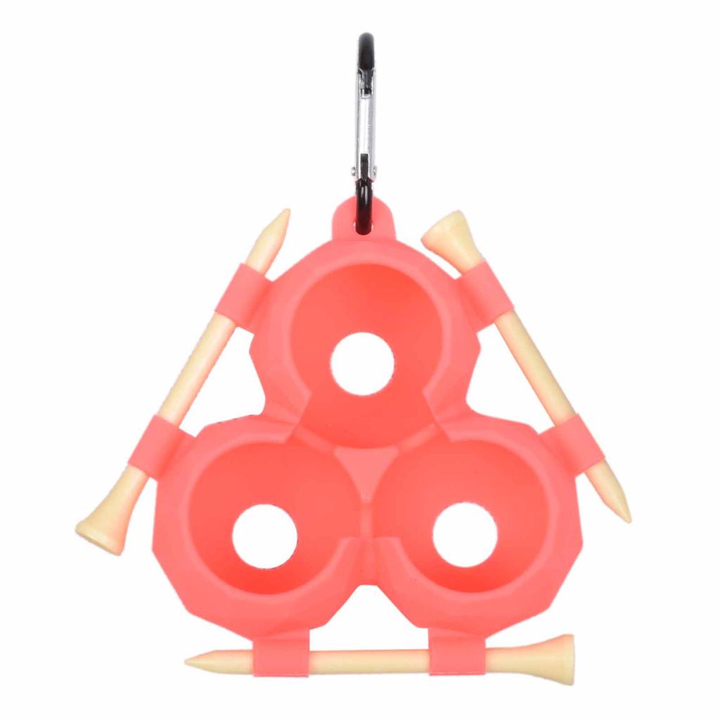 Silicone Golf Ball Holder, 3-Ball Capacity  Storage Case, Portable Golf Accessory with Clip,  Silicone Protective Cover for Golf Balls