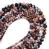 6/8/10mm Two Color Fire Agate Natural Stone Beads Orange Round Loose Beads For Jewelry Making DIY Necklace Bracelets Accessories