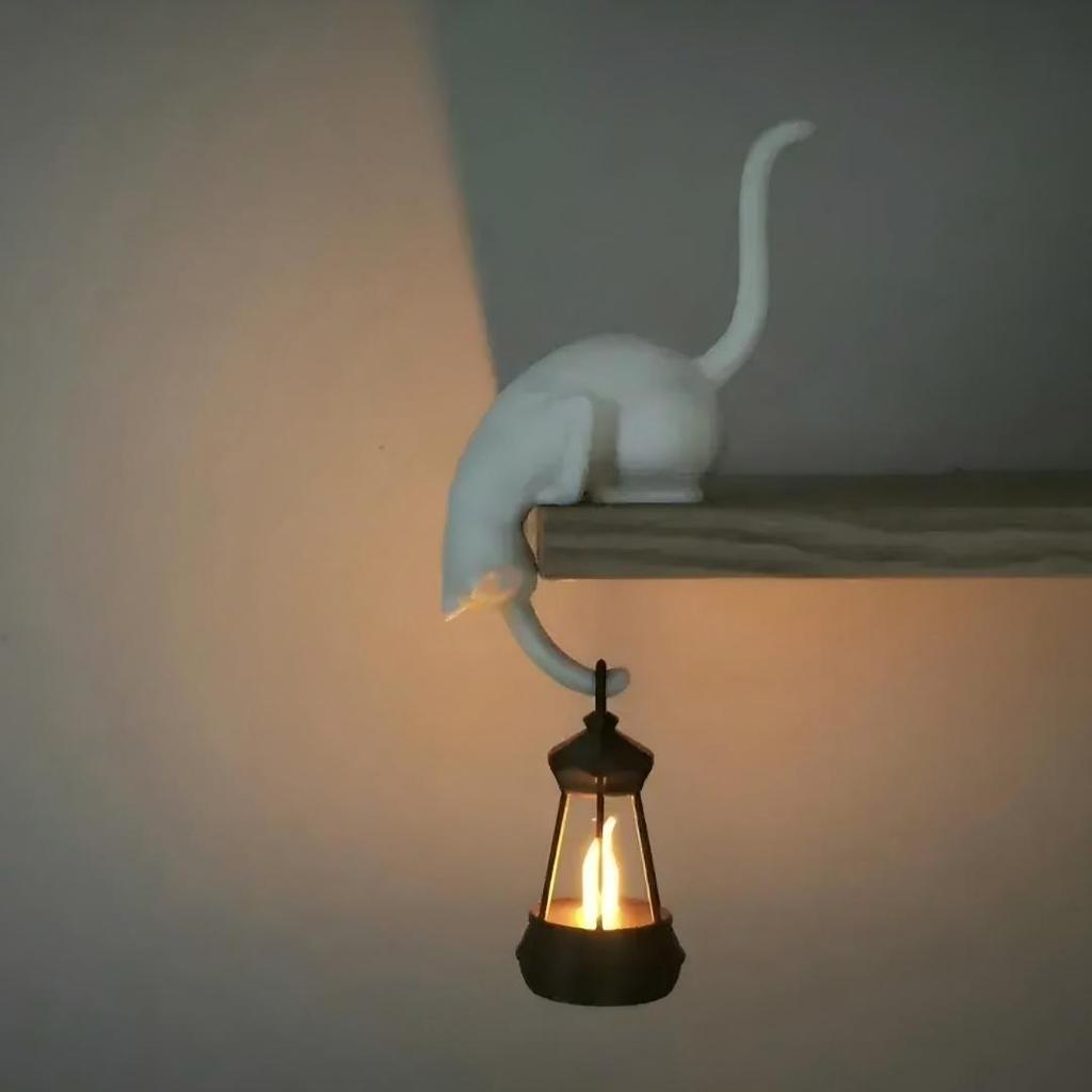 A Cat-Shaped Wall Hook Featuring a Cat Hanging Upside Down with One Paw Extended This Cat Can Hold Keys Pendants And Other Small Items